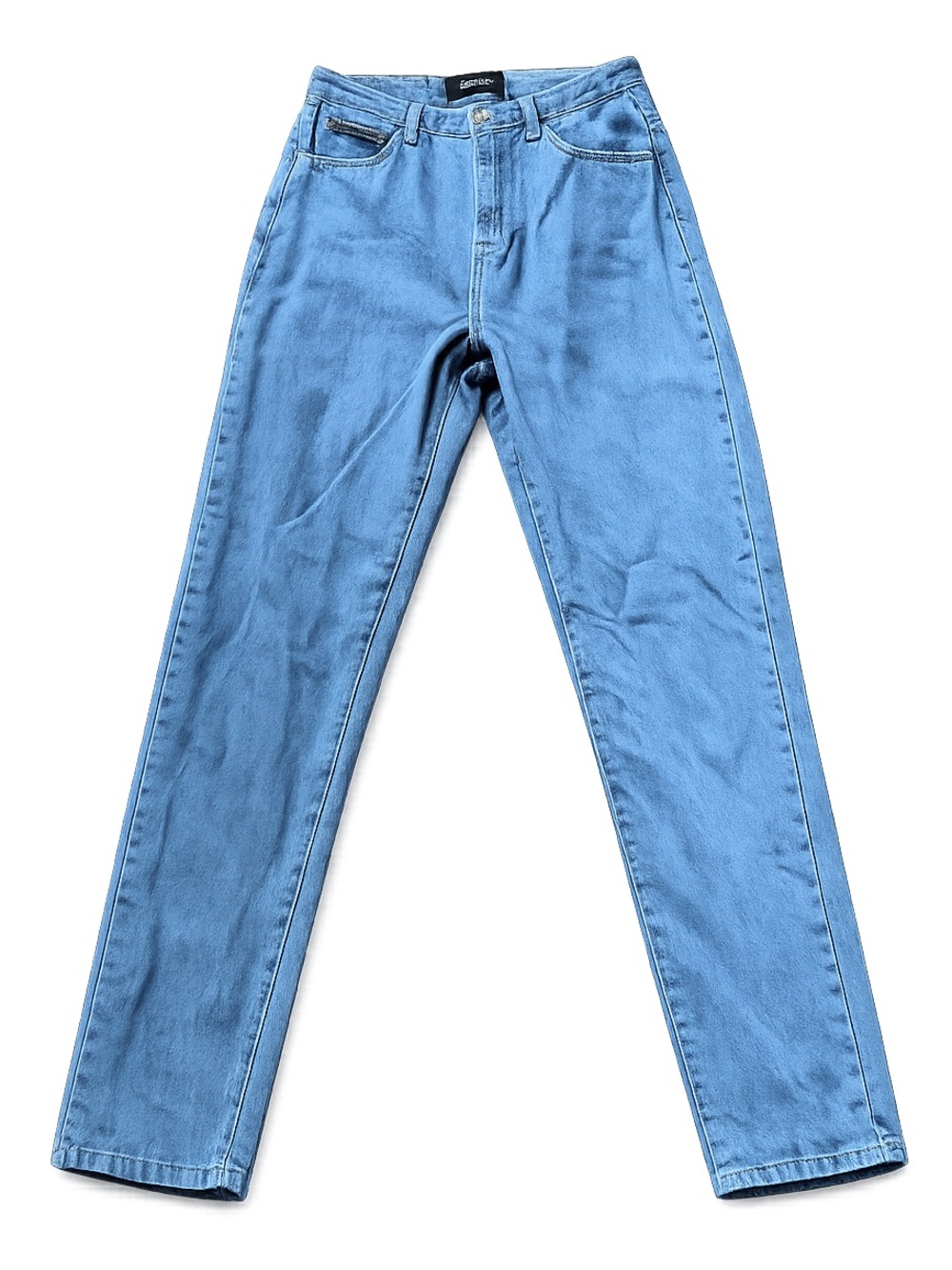 White Fox Boutique High Rise Straight Leg Jeans Light Wash Blue Size M